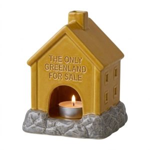 Home greenland ceramic candle house yellow
